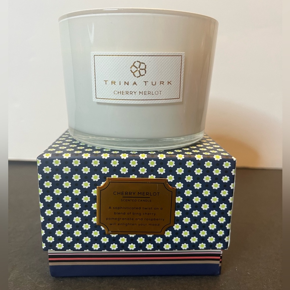 NIB Trina Turk Cherry Merlot Candle
